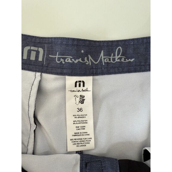 Travis Mathew Men's Parked The Shark Swim Trunk Boardshorts Pockets Size 36 - Picture 4 of 14